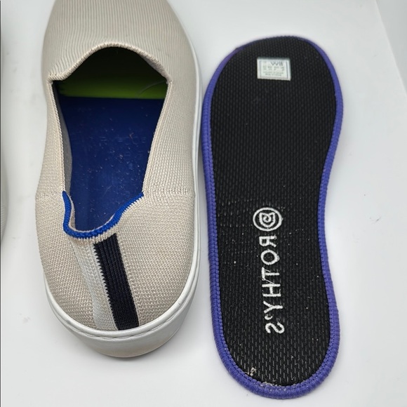 Rothy's The Slip on Beige Sand Knit Fabric Casual Low Top Sneakers Size 8 - Picture 14 of 15